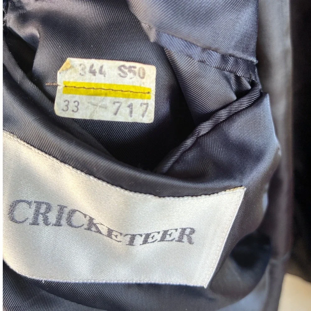 Cricketeer Men's‎ Gray Herringbone Wool Blazer Sport Coat 44R Lambswool